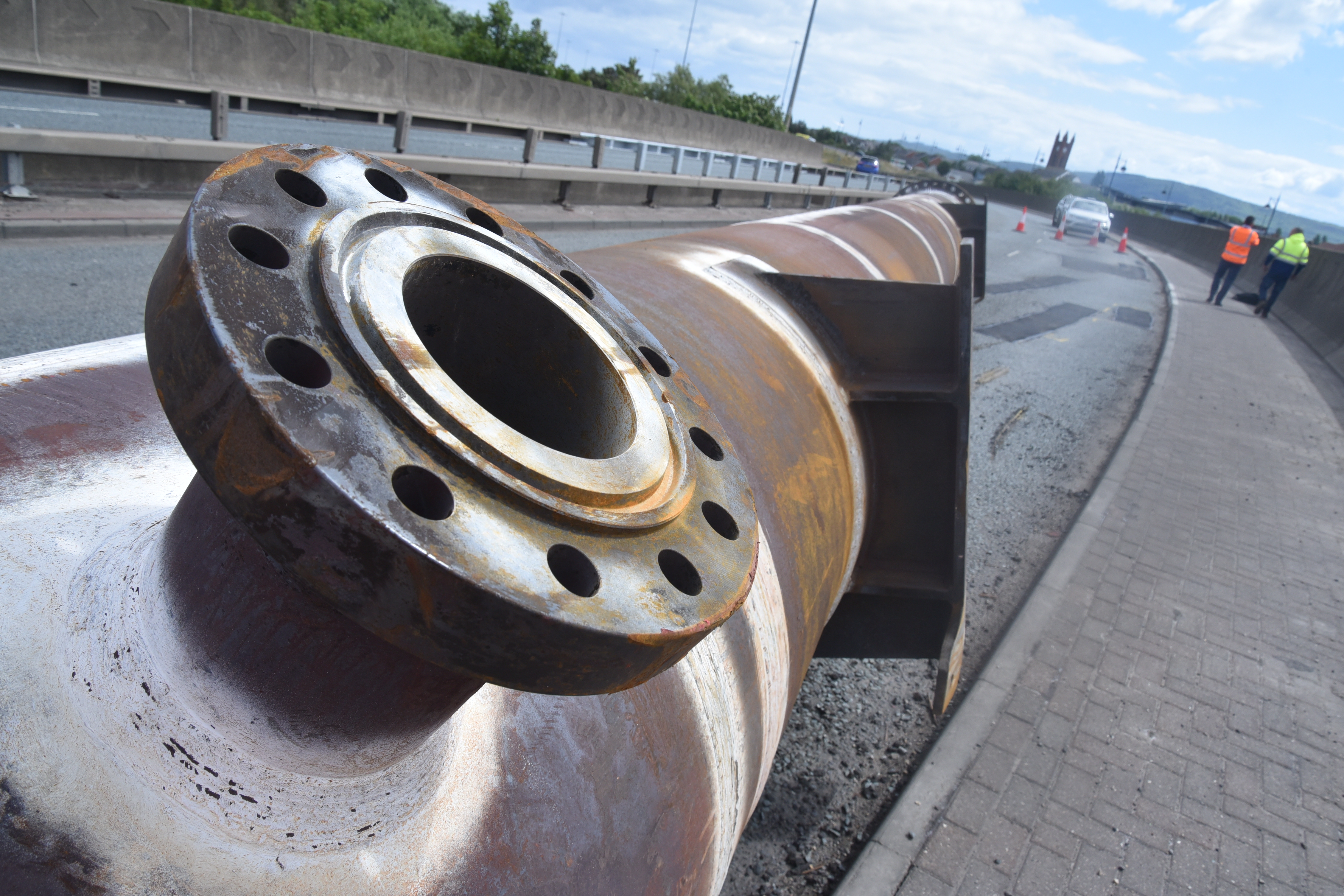 A66 reopens after 40 tonne pipe removed in complex crane