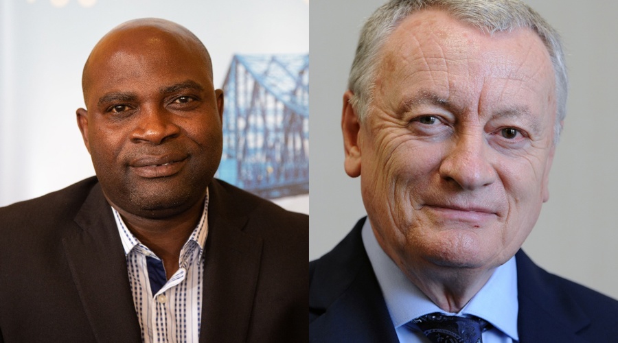 Middlesbrough Council Pensions Committee Chair Councillor John Kabuye and Councillor Ken Dawes, Chair of Pensions Committee at South Tyneside Council 