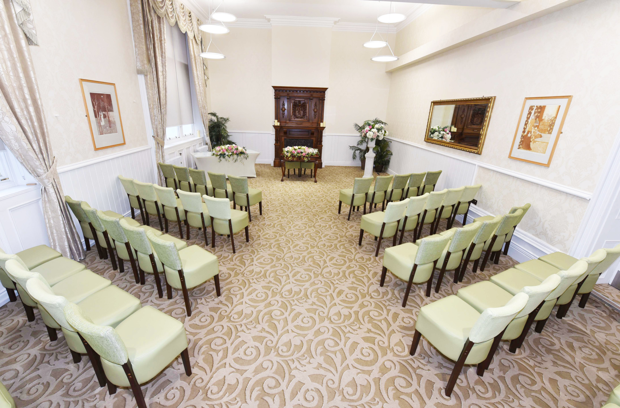The Erimus Room dressed for a ceremony