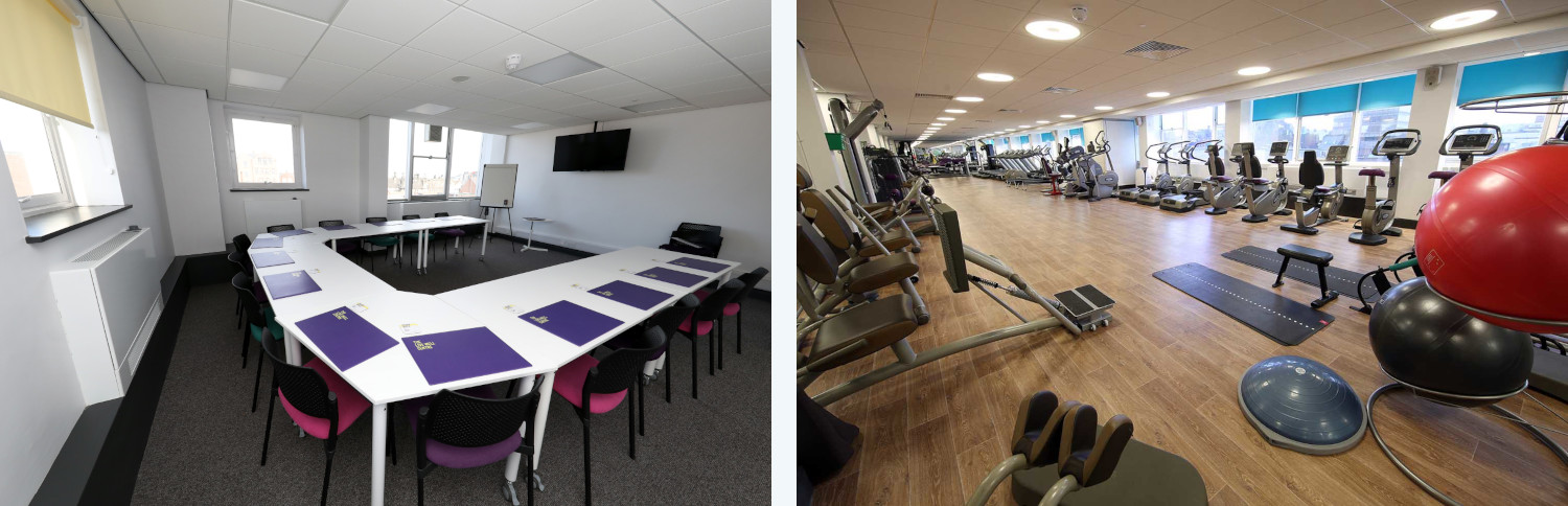 Training room and gym at the Live Well Centre