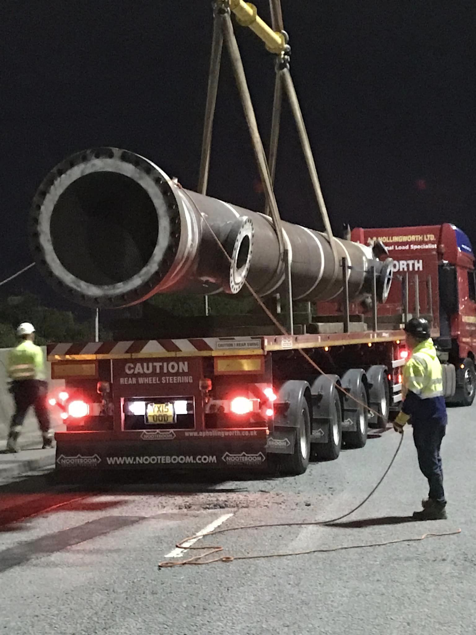 A66 reopens after 40 tonne pipe removed in complex crane