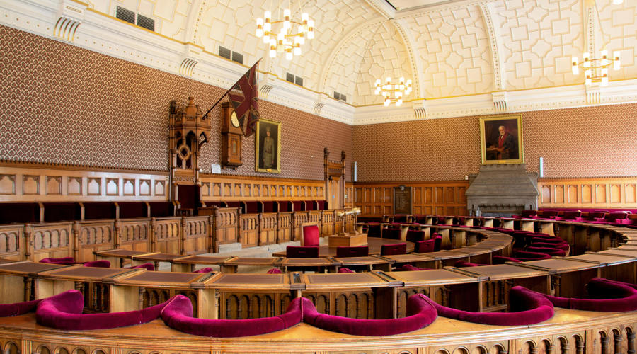 The council chamber at Middlesbrough Town Hall